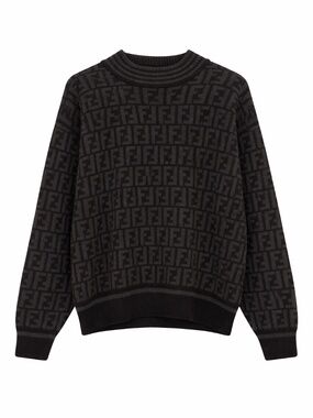 Vintage Fendi Small Zucca FF Monogram Knit Sweater Fendi Club
